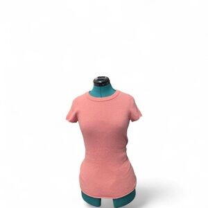 J. Crew Soft Pink 100% cashmere Short Sleeve Tee